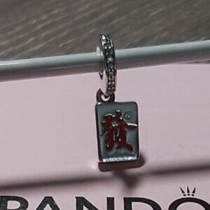 Authentic Pandora Sterling Silver Pandora Chinese New Year Mahjong Dangle Charm